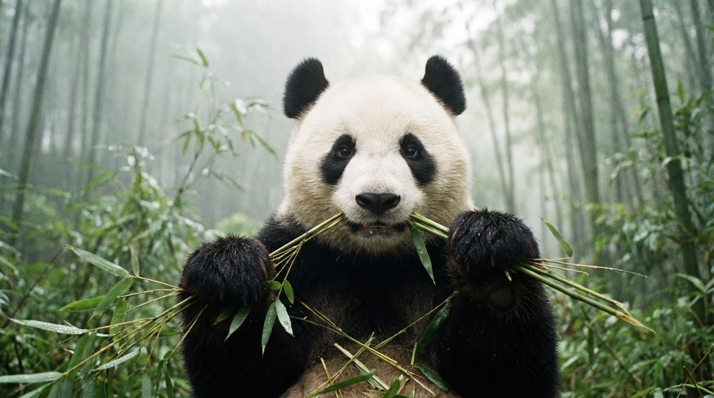 每日大赛熊猫吃竹视频